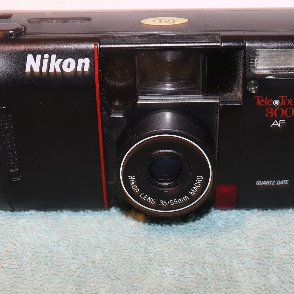 Nikon Tele Touch 300 AF Point & Shoot 35mm Film Camera 35/55mm Macro